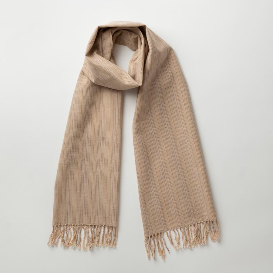 Iie Lab Traditional Stole ベージュやたら縞 会津木綿 ストール 日本製 伝統工芸 Iisl Tk5 Iie Lab 通販 Yahoo ショッピング