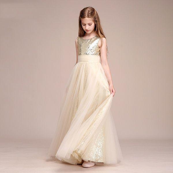 ピアノ発表会 ドレス 中学生 ワンピース ジュニアドレス 七五三 子供 ドレス ゴールド フラワーガール ロング キラキラ バイオリン スパンコール ピアノコンクー &amp emsp #2920 hearts #2919 ドレス