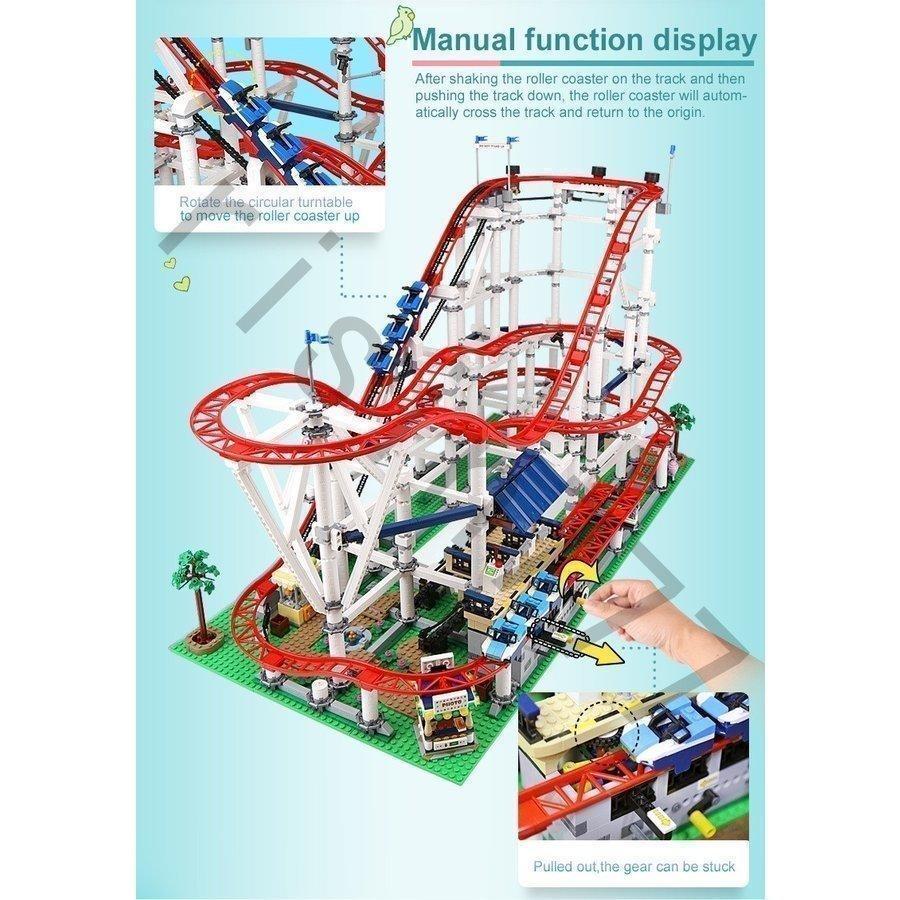 レゴ 互換品 オート ローラーコースター モーター無 ジェットコースター クリエイター 10261 クリスマス プレゼント 