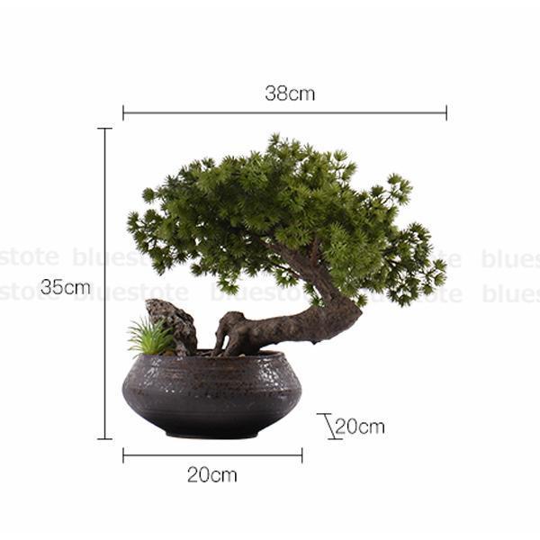 工芸品 常緑樹 松 人工植物盆栽 人工樹木 人工観葉植物 フェイクグリーン フェイク盆栽 インテリア 置物 居間/玄関 お祝い 縁起物 