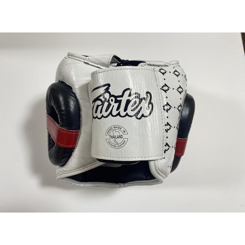 FAIRTEX(フェアテックス) 本革製 ヘッドギア 【ホワイト】Mサイズ