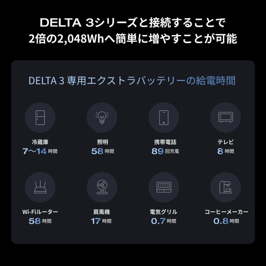 整備済品】EcoFlow DELTA 3 専用エクストラバッテリー 大容量 1024Wh