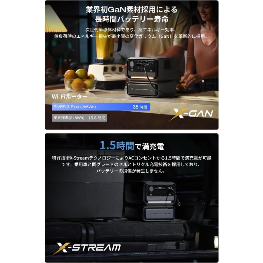 整備品】EcoFlow RIVER 3 Plus ポータブル電源とRIVER 専用エクストラ