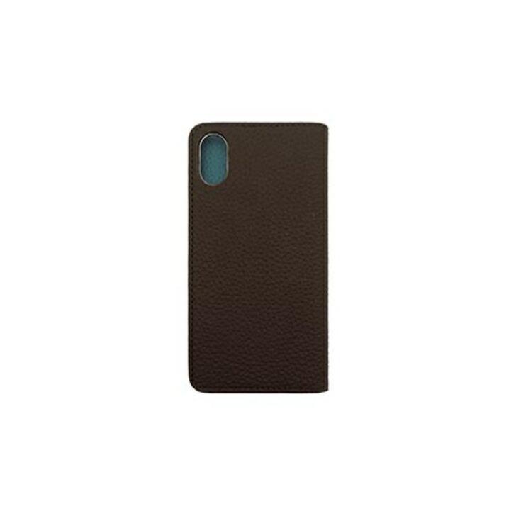 LORNA PASSONI Kipskin Leather Folio Case for iPhone XS/ネイビー 4580395276915｜iikakakustore｜02