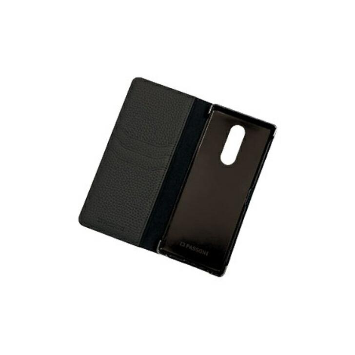 LORNA PASSONI Kipskin Leather Folio Case for Xperia 1／ネイビー