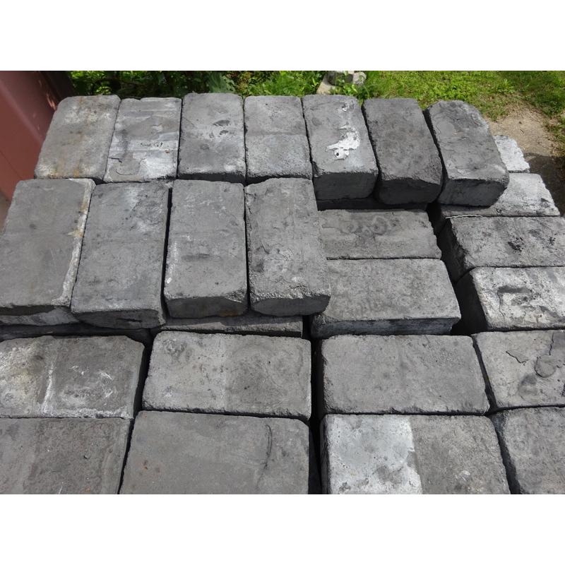 レンガ タイル ブロック アンティークレンガ いぶしブラック6個送料込