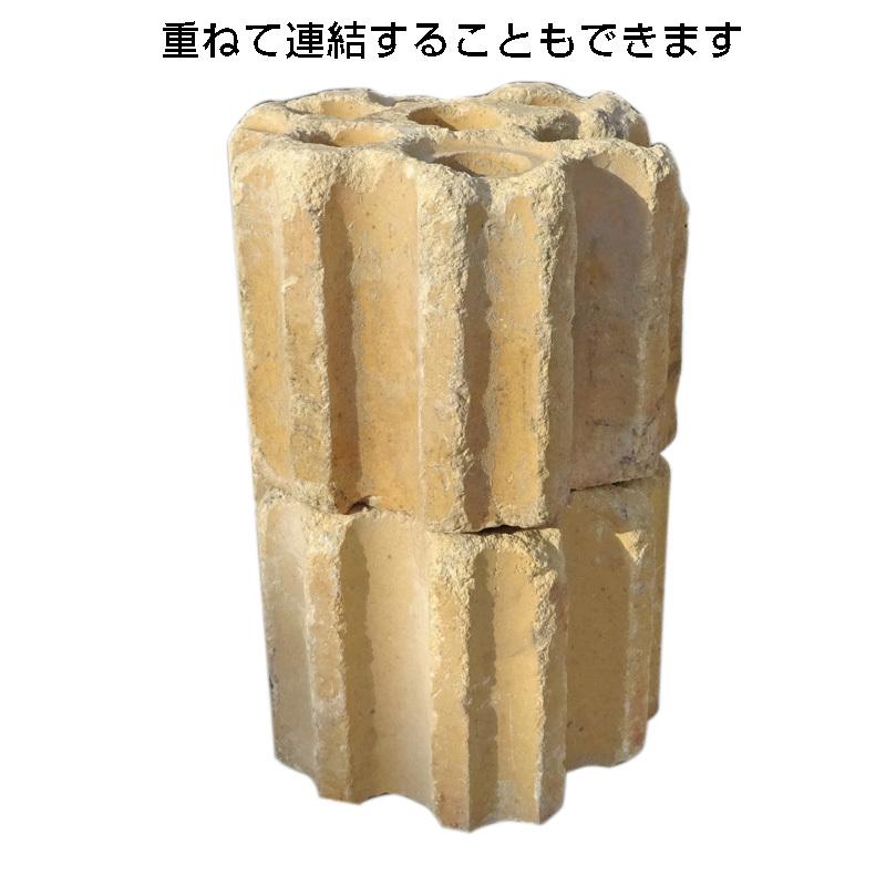 オブジェ レンガ はちの巣（大）2個 送料込みセット（北海道＋送料300円） アンティークレンガ かわいいガーデニング  DIY 庭 花壇 刻印 ガーデン おしゃれ 煉瓦 |  | 02