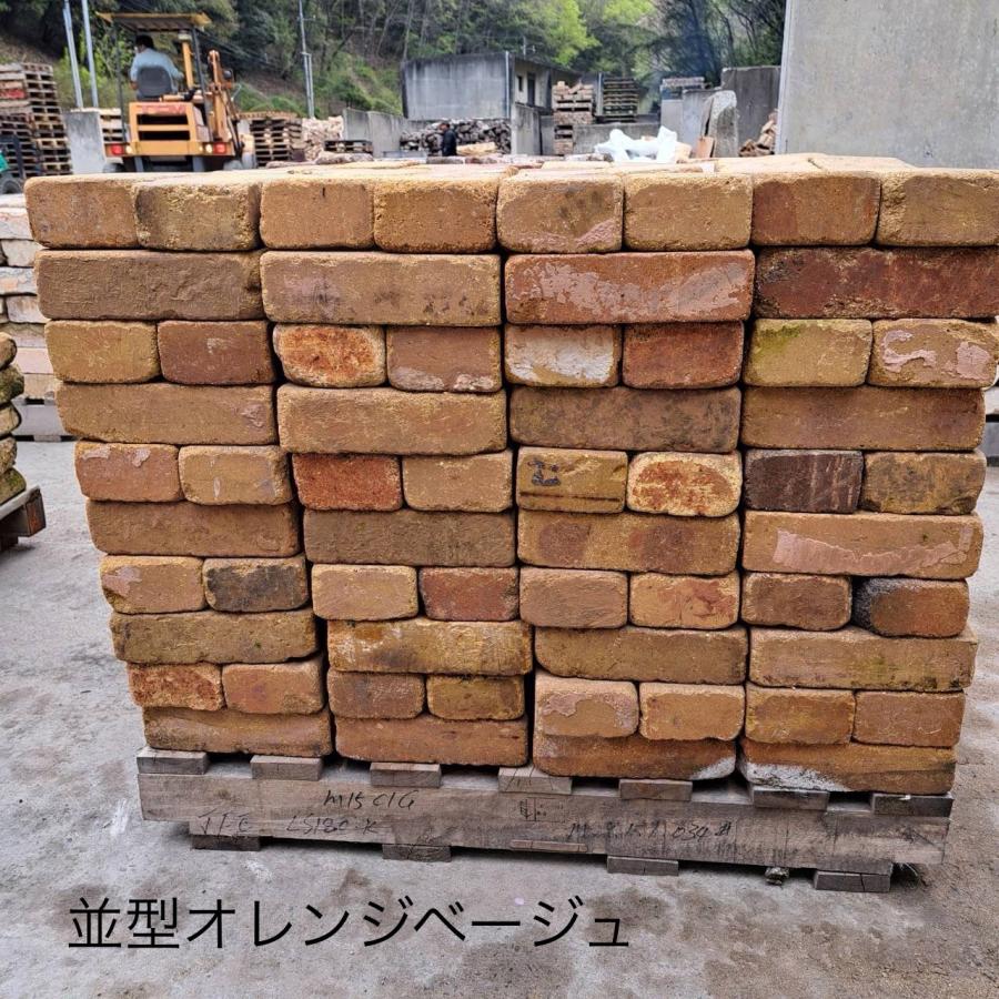 レンガ アンティークレンガ オレンジベージュ 1パレット（320個）(送料