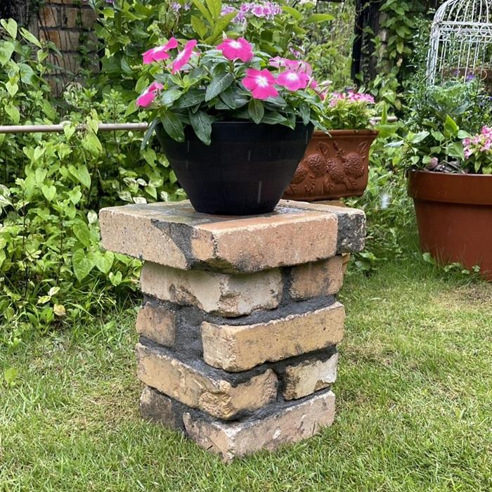 花台 レンガ アンティークレンガ で作る植木鉢台 送料込セット