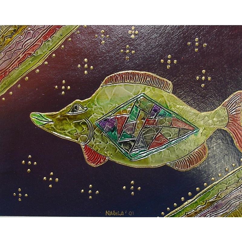 バリ島　絵画　カラフルな魚 鮮やかなバリ絵画 夢見る魚 : あいランドガーデン - 通販 - Yahoo