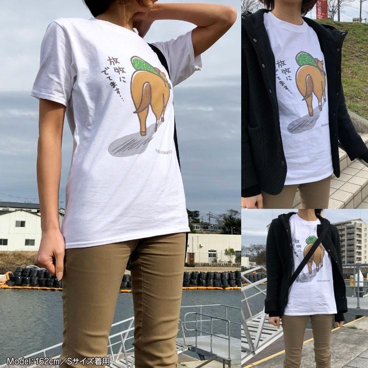 競馬 馬 グッズ  Tシャツ 放牧にでてます ゴロン 放牧 白 半袖 男女兼用 クルーネック 丸首 プレゼント メール便 送料無料 サラブレッド LOVE かわいい C019 |  | 05