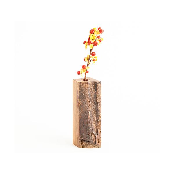 りんごの木の一輪挿し【青森県弘前市/りんごの木/皮付き/世界に一つだけ/木村木品製作所】 | 