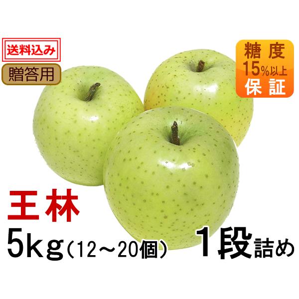 「王林」贈答用 5kg(1段詰め)12〜20個（糖度15%以上保証）送料込み【岩木山麓フルーツファーム】 | 