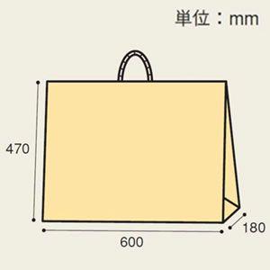 紙袋 25チャームバッグ (60-2未晒無地＃3299700 HEIKO）50枚入りの画像