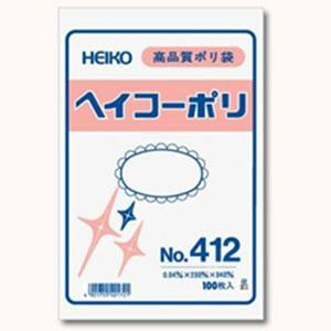 ポリ袋　HEIKO No.411 厚さ0.04mm サイズ２００×３００ ［１００枚入り]｜iimono-ya