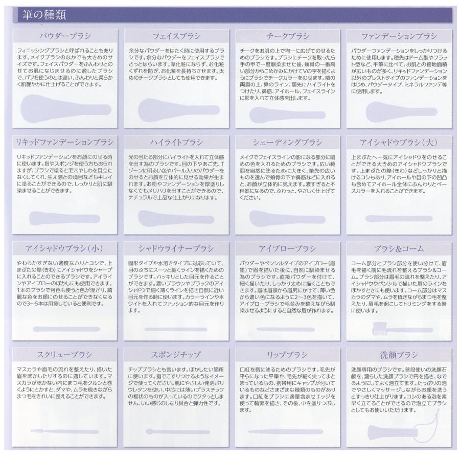 熊野筆 筆の心 化粧筆 5本セット 専用ケース付き 箱入り メイクブラシ