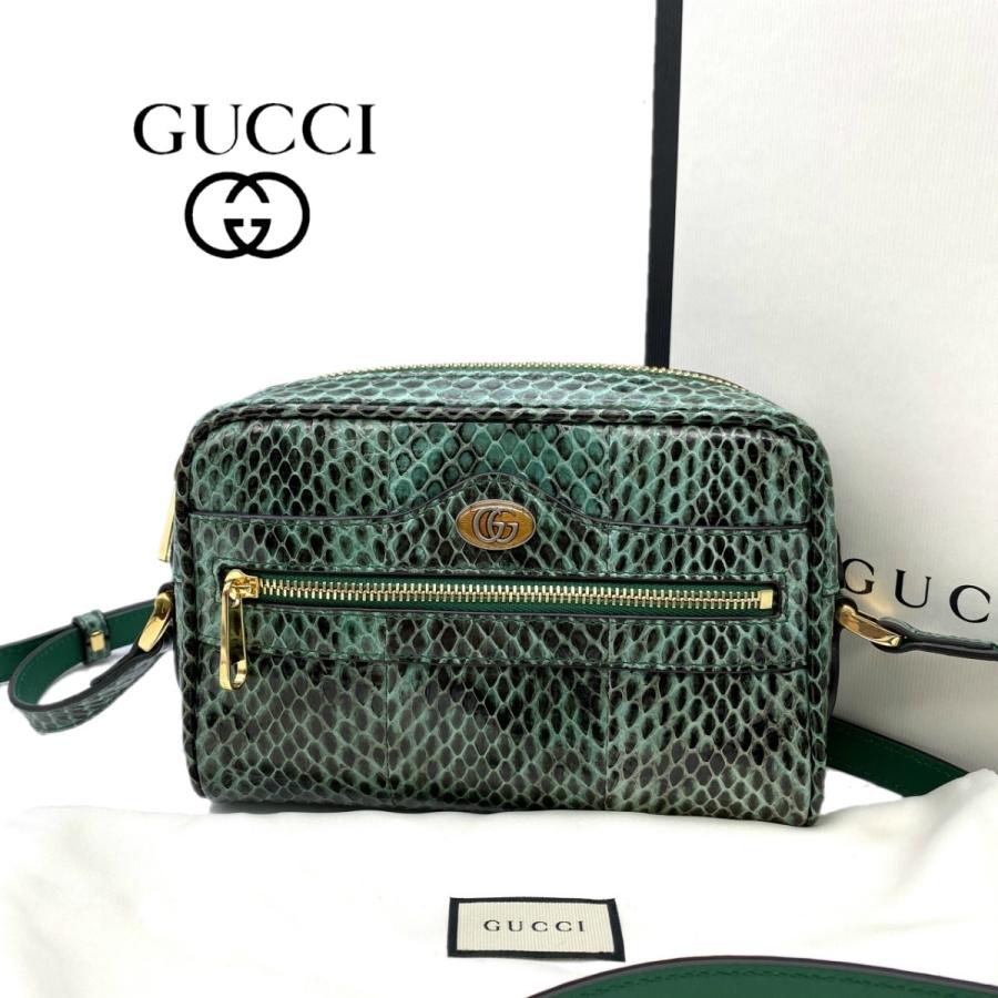 激安ブランド 緑 グリーン ミニバッグ スネークレザー オフィディア グッチ Gucci 美品 バッグ