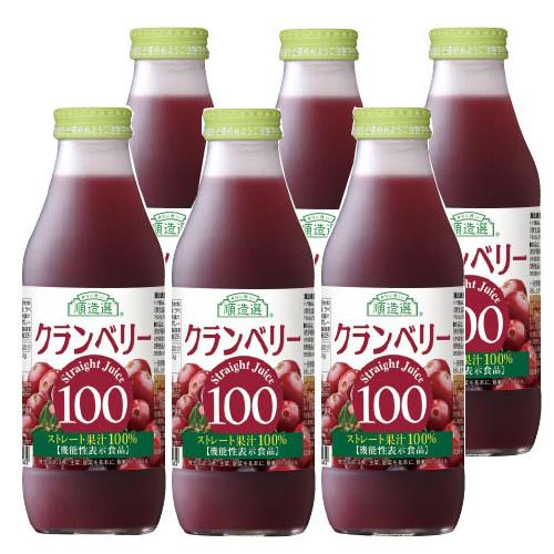 マルカイ 順造選 クランベリージュース100 500ml×6本(機能性表示食品