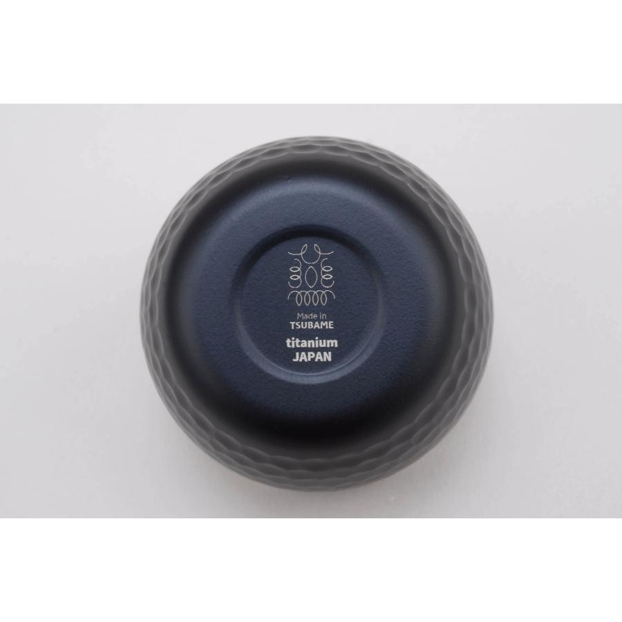 チタン 槌目 ぐい呑み ブラック 二重構造 80ml おちょこ 保冷 保温