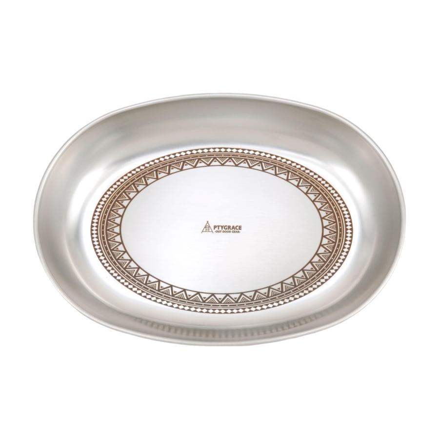 ネイティブアメリカン 18-0 楕円 カレー皿 重ねて収納 アウトドア