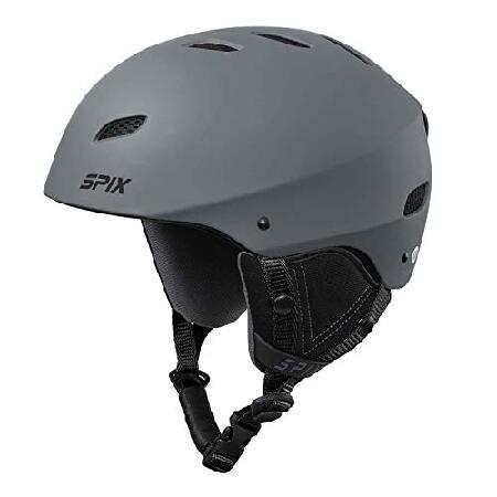 海外から人気の商品を直輸入！SPIX Ski Helmet Sn0wb0ard Helmet - ASTM Safety Standard Size Adjustable f0r Adults Y0uth Men and W0men (M, Gray)＿並行輸入