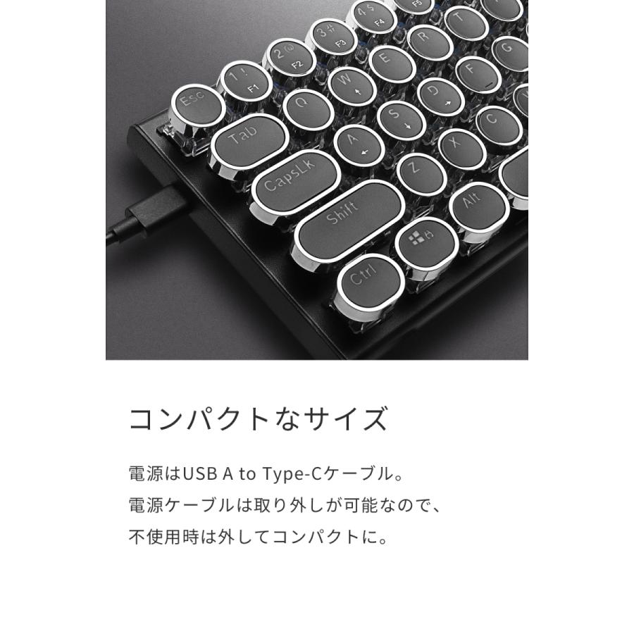 タイプライター風キーボード 有線 HKW メカニカルキーボード タイプライター風キーボード 有線 HKW メカニカルキーボード