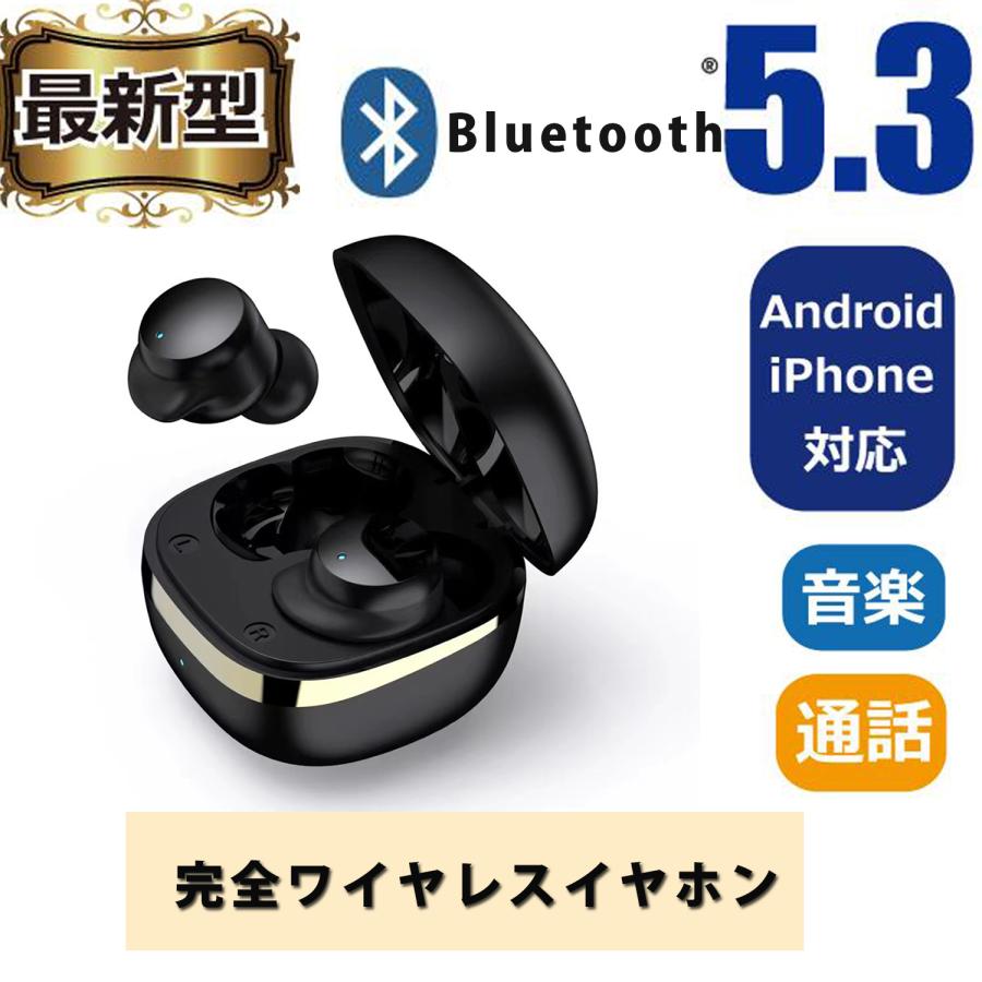 ワイヤレス イヤホン 2023最新・極小型 Bluetooth5.3 左右分離型 超