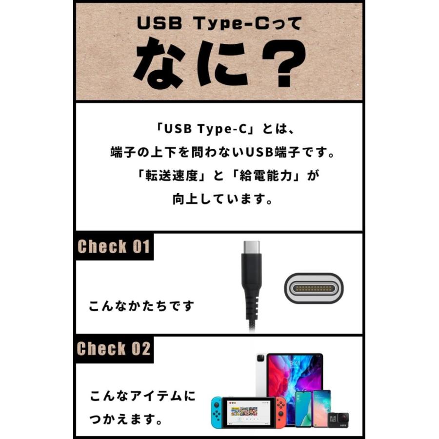 Type-C ケーブル USB  type c ケーブル タイプc  強靭＆極細 Android  スマホ 断線防止 各種対応 急速充電 ケーブル 10cm/20cm/50cm/1m/1.5m/2.0m 2色 六つ長さ｜iine-iishouhin｜04