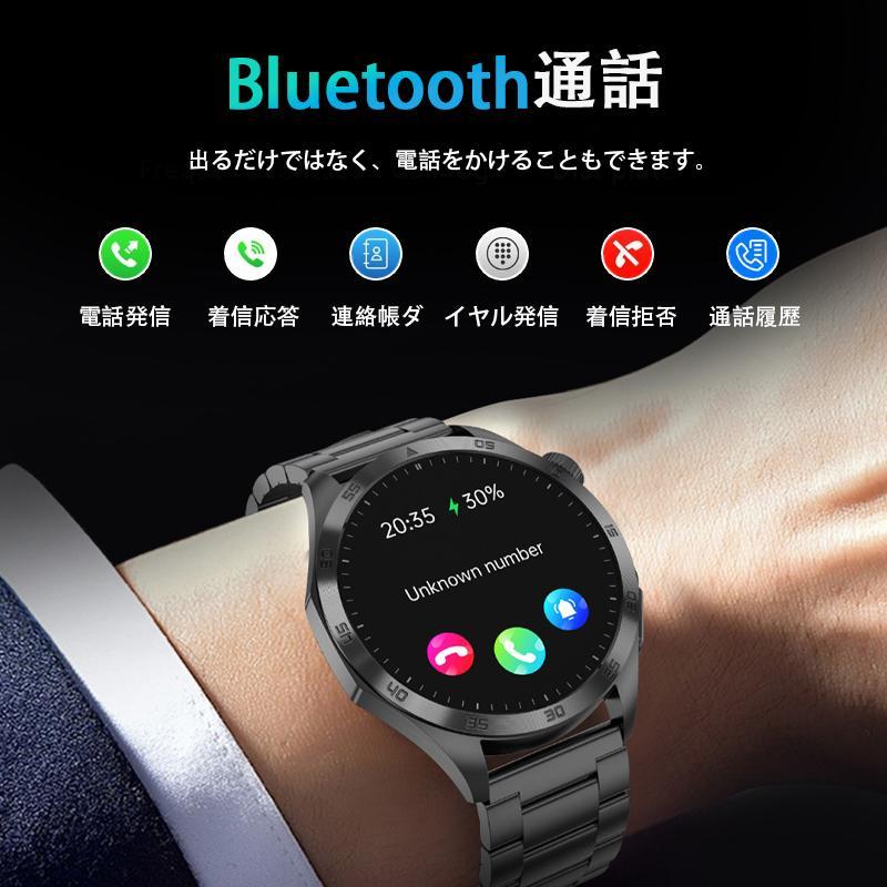 スマートウォッチ 日本製センサー 血圧/糖測定 血中酸素 心拍数 心電図ECG 睡眠管理 多機能測定 IP68防水 着信LINE通知 多種認証済み 母の日 父の日の画像