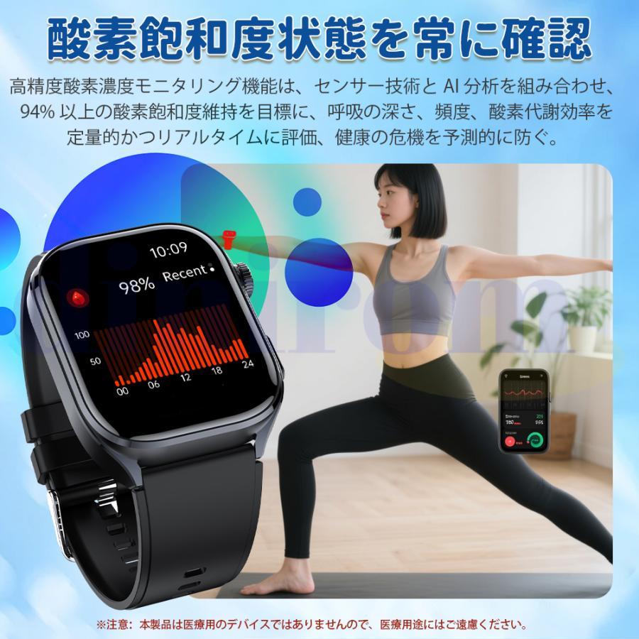 スマートウォッチ 医療レベル糖値 血圧測定 ECG心電図 通話機能 体温