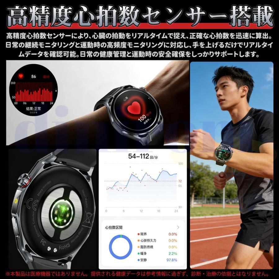 スマートウォッチ 正規品 医療レベル血圧測定 ECG心電図 体温測定 通話機能付き 心拍数 血中酸素 睡眠管理 感情 疲労度測定 日本製センサー 感謝祭 母の日の画像