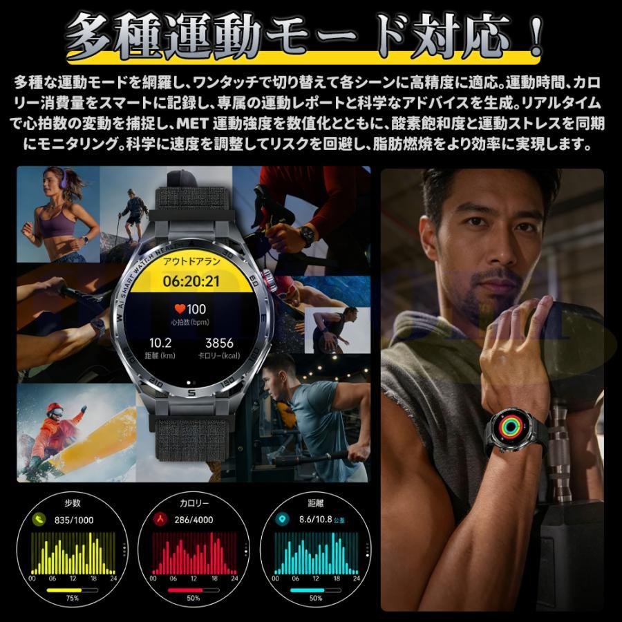 スマートウォッチ 正規品 医療レベル血圧測定 ECG心電図 体温測定 通話機能付き 心拍数 血中酸素 睡眠管理 感情 疲労度測定 日本製センサー 感謝祭 母の日の画像