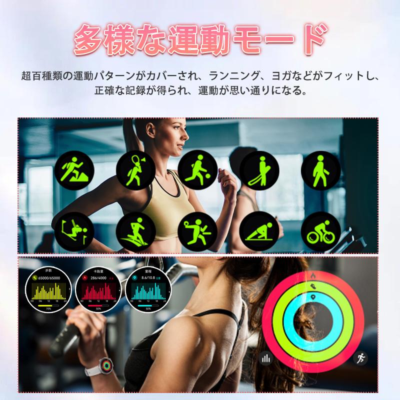 スマートウォッチ 日本製センサー 医療レベル心電図ECG+PPG 血圧 血中酸素 気分/疲労度管理 睡眠管理 着信＆LINE通知 レディース 生理周期 彼女 母の日 爆買の画像
