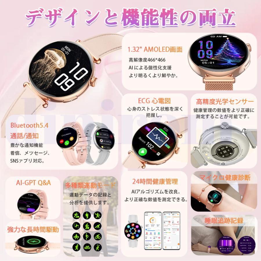 スマートウォッチ 医療レベル糖値 血圧測定 ECG心電図 通話機能 体温