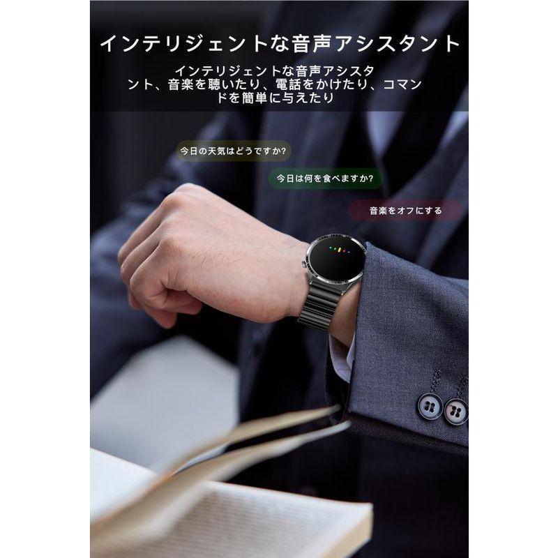 スマートウォッチ 日本製センサー 通話機能 血圧 糖評価 心拍数 血中酸素 睡眠管理 多機能 健康管理 LINE通知 生理周期 iPhone＆アンドロイド対応 母の日の画像