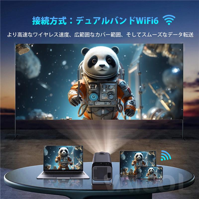 プロジェクター 小型 270°回転 Android TV搭載 1080P 4K対応 家庭用