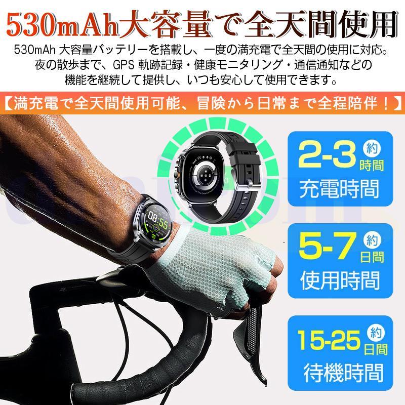 スマートウォッチ 懐中電灯 日本製センサー 通話機能 血圧 血中酸素 心拍数 3ATM防水 歩数計 AIアシスタント睡眠管理 LINE着信通知 母の日 爆買の画像