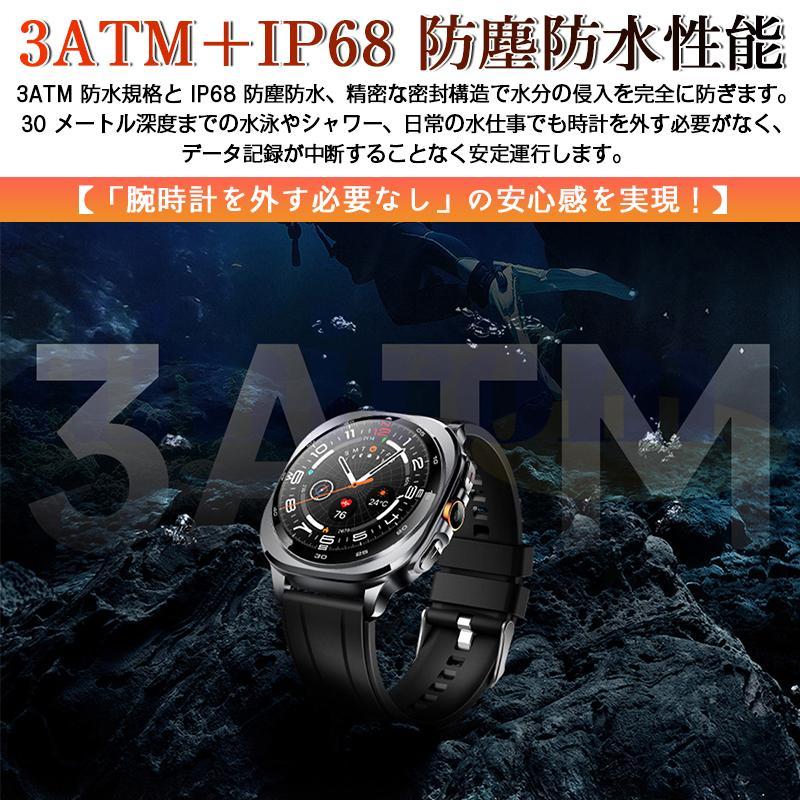 スマートウォッチ 懐中電灯 日本製センサー 通話機能 血圧 血中酸素 心拍数 3ATM防水 歩数計 AIアシスタント睡眠管理 LINE着信通知 母の日 爆買の画像
