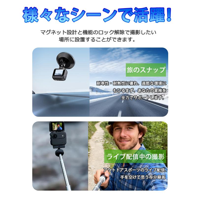 アクションカメラ 光学ガラスレンズ 140°広角 2inchモニター搭載 写真
