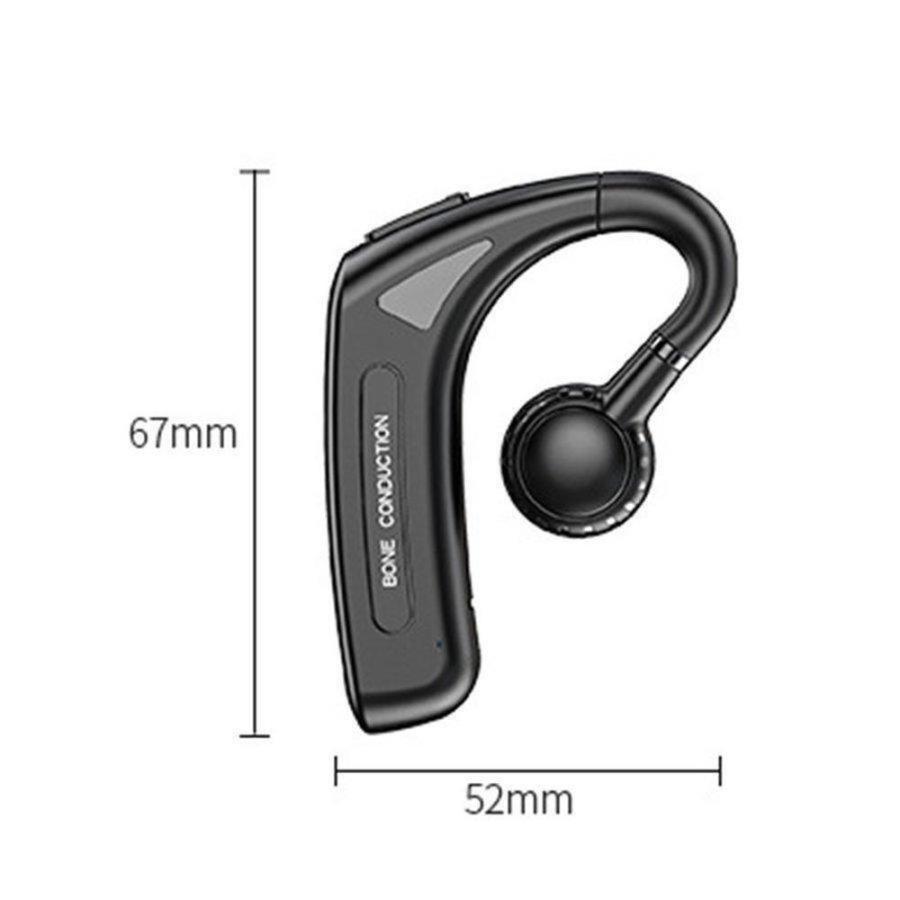 骨伝導イヤホン Bluetooth5.3 片耳掛け 3g超軽量 マイク付き