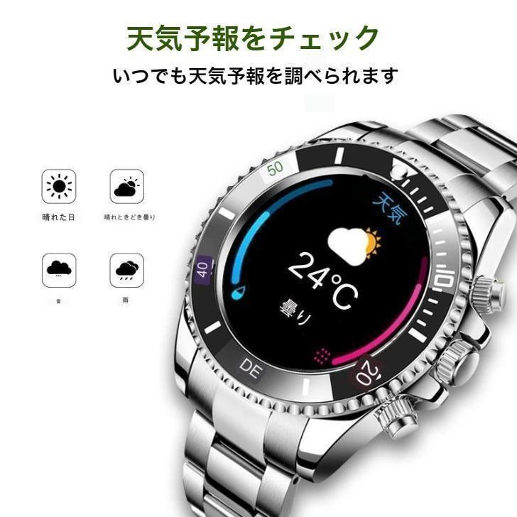 スマートウォッチ 日本製センサー 通話可能 血圧測定 ビジネス 心拍 睡眠監視 血中酸素 歩数測 Bluetooth 多運動モード リアルタイム通話 健康管理 プレゼントの画像