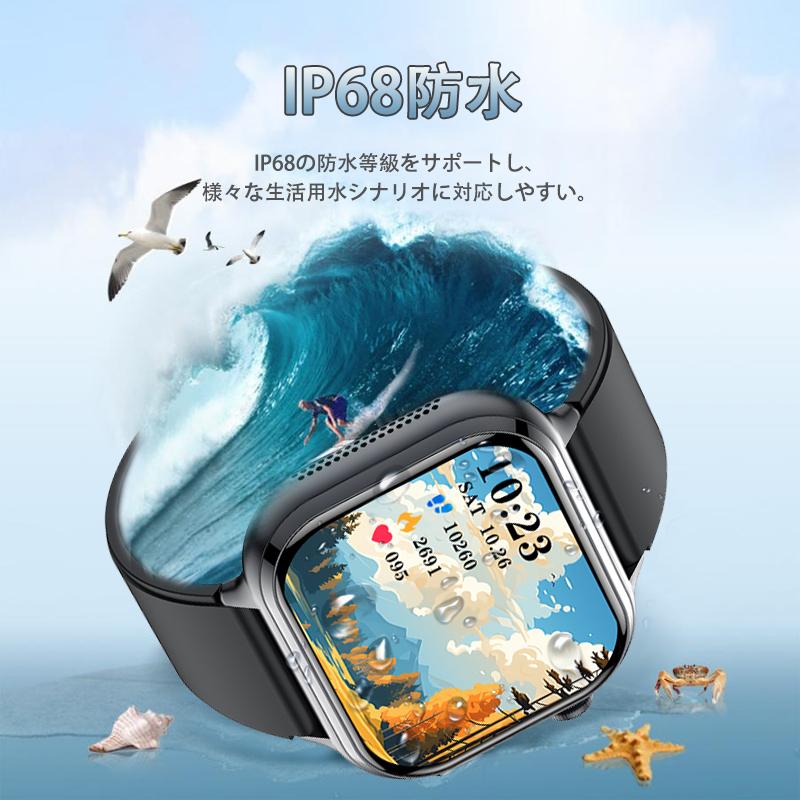 スマートウォッチ 日本製センサー 医療レベル心電図ECG+PPG 血圧/糖 血中酸素 体温測定 心拍数 睡眠管理 呼吸率 歩数計 通話機能 Line着信通知 母の日 爆買の画像