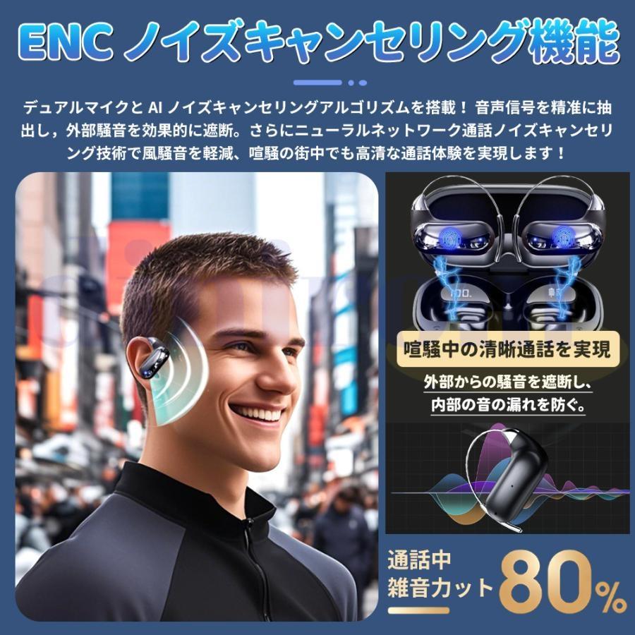 ワイヤレスイヤホン オープンイヤー Bluetoothイヤホン 耳を塞がない