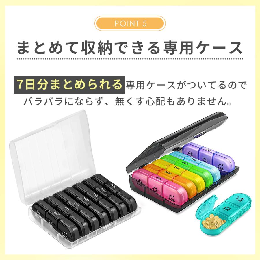 ピルケース 1週間 携帯用 1日3回 7日分 サプリメントケース 飲み忘れ