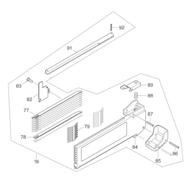 マキタ makita 高圧仕上釘打 AF552H 用 スライドドアアッセンブリ