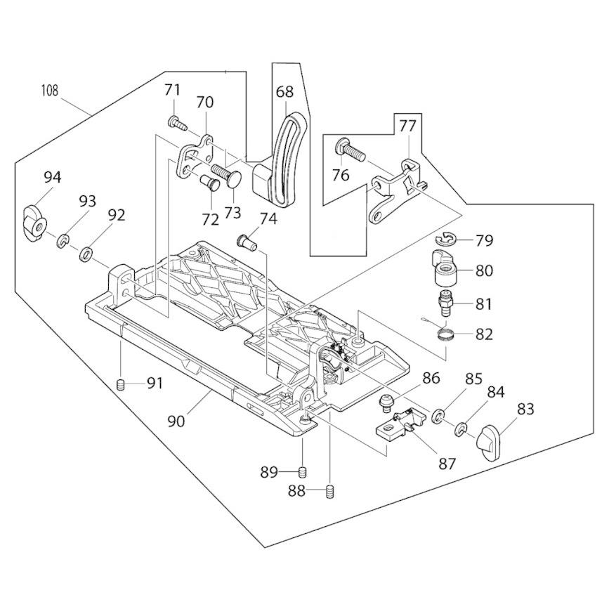 マキタ makita 125mm 防じんマルノコ KS5100F 用 ベース マキタ makita 125mm 防じんマルノコ KS5100F 用 ベース