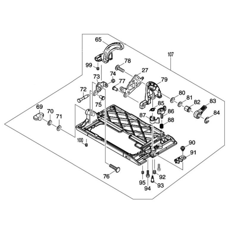 マキタ makita 40Vmax 125mm 充電式マルノコ HS007GZ 用ベース