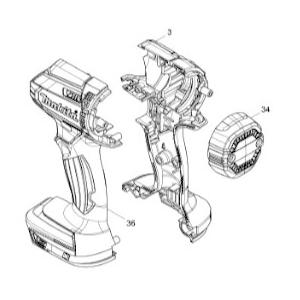 マキタ makita 14.4V インパクトドライバ TD138DZL 用 （ライム