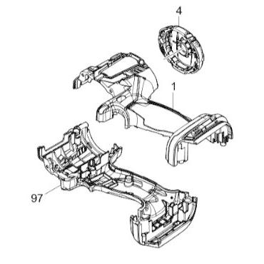 マキタ makita 18V 充電式 鉄筋カッタ SC163DZK 用 ハウジングセット