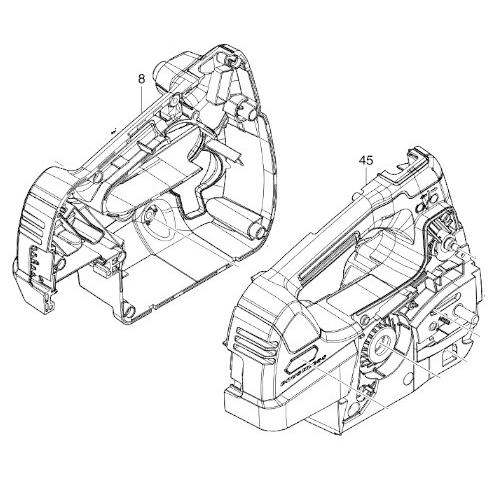 マキタ makita 40Vmax 充電式チェンソー MUC009GZ用 ハウジングセット